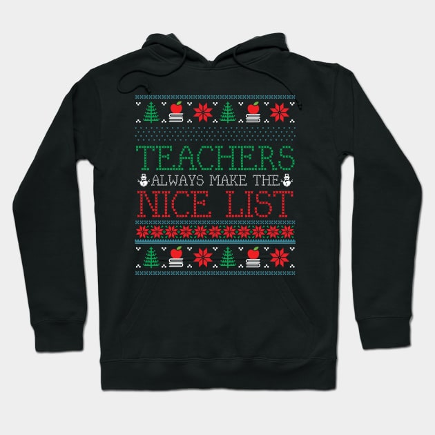 Funny Christmas Teacher Ugly Christmas Xmas Hoodie by mrsmitful01